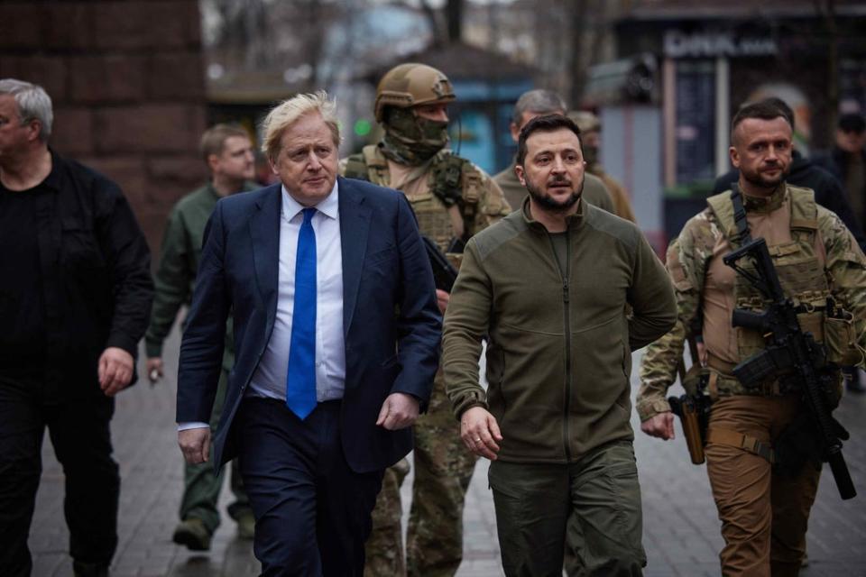 Boris Johnson had said he was looking at what additional military assistance the UK could provide to Ukraine (Ukraine Government/PA) (PA Media)