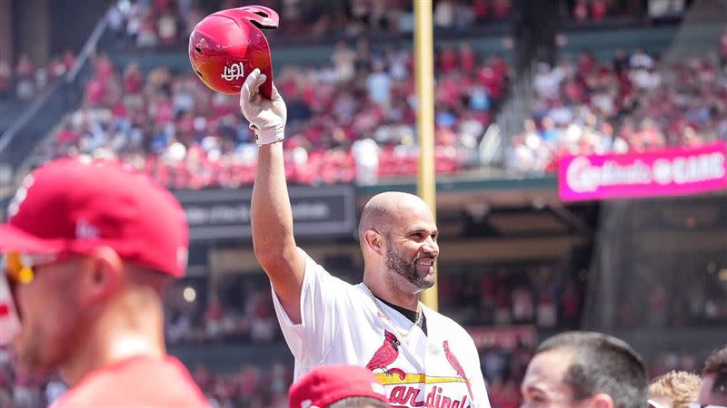 普侯斯（Albert Pujols）代打擊出滿貫砲。（圖／翻攝自紅雀推特）