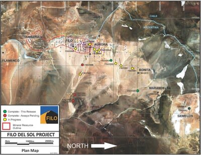 Filo Corp Base Plan Map Satellite Image - July 11, 2023 (CNW Group/Filo Corp.)