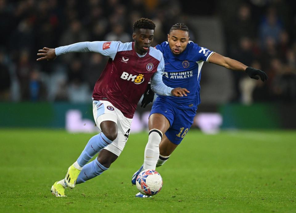 Tim Iroegbunam in action for Aston Villa last season (Getty Images)