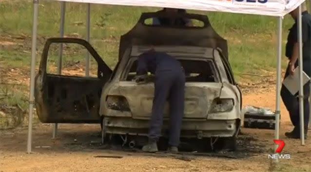 Karen Chetchuti's car was found burnt out on Thursday. Photo: 7 News