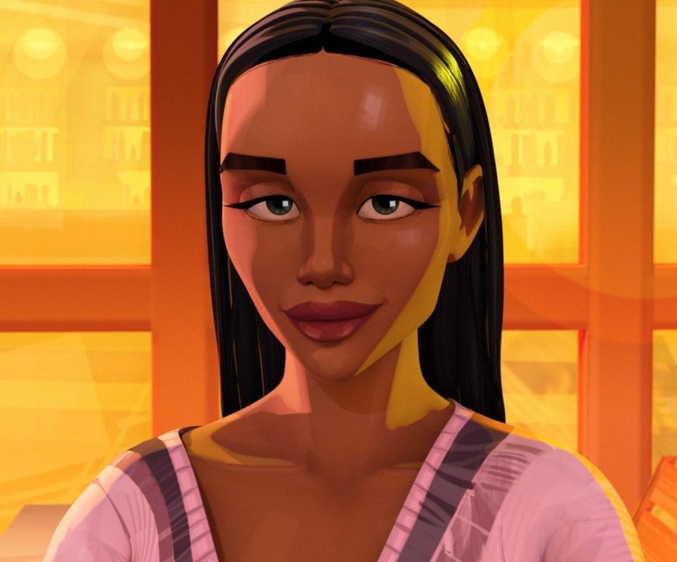 Laura Harrier as Carmen in Entergalactic