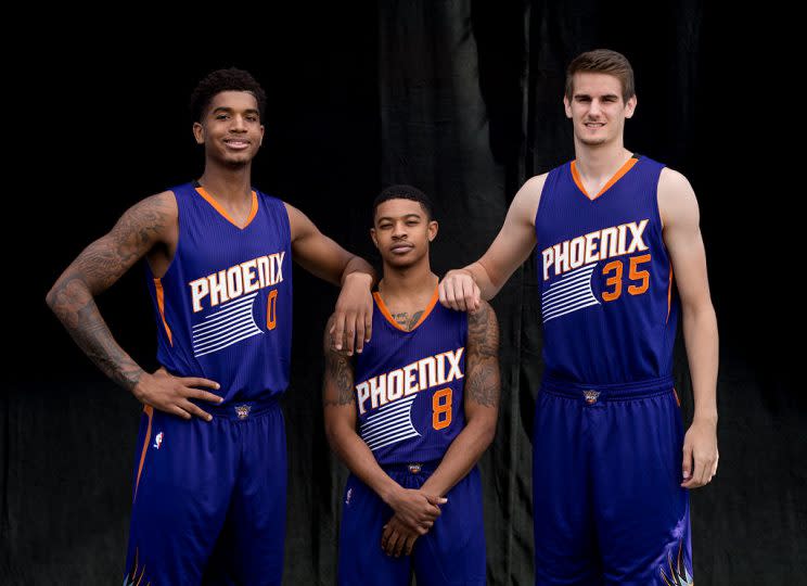 Rookies (from left) Marquese Chriss, Tyler Ulis and Dragan Bender will be thirsty in the desert. (Getty Images)