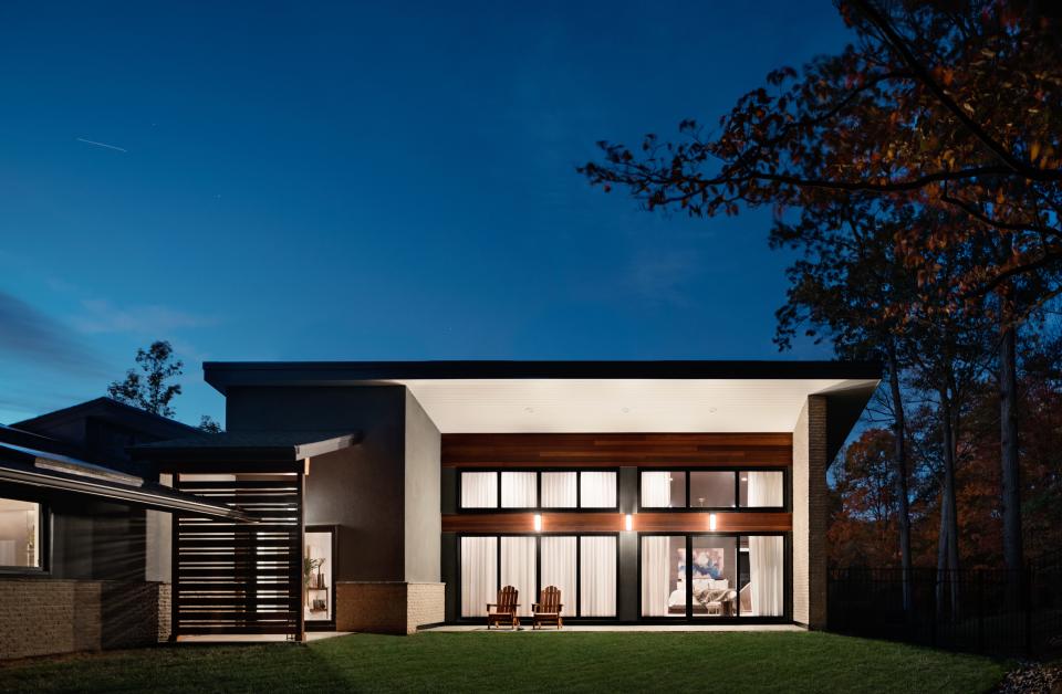 This Tenafly home was designed by Z+ Architects and Z+ Interiors in Allendale. Paul Creonte of Paul Creonte Construction in Elmwood Park was the contractor.