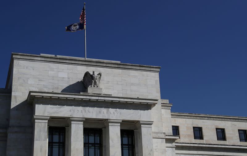 Federal Reserve Board building on Constitution Avenue is pictured in Washington