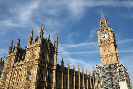 The Elizabeth Tower, which houses the Great Clock and the 'Big Ben' bell, is seen above the Houses of Parliament, in central London, Britain August 14, 2017. REUTERS/Neil Hall