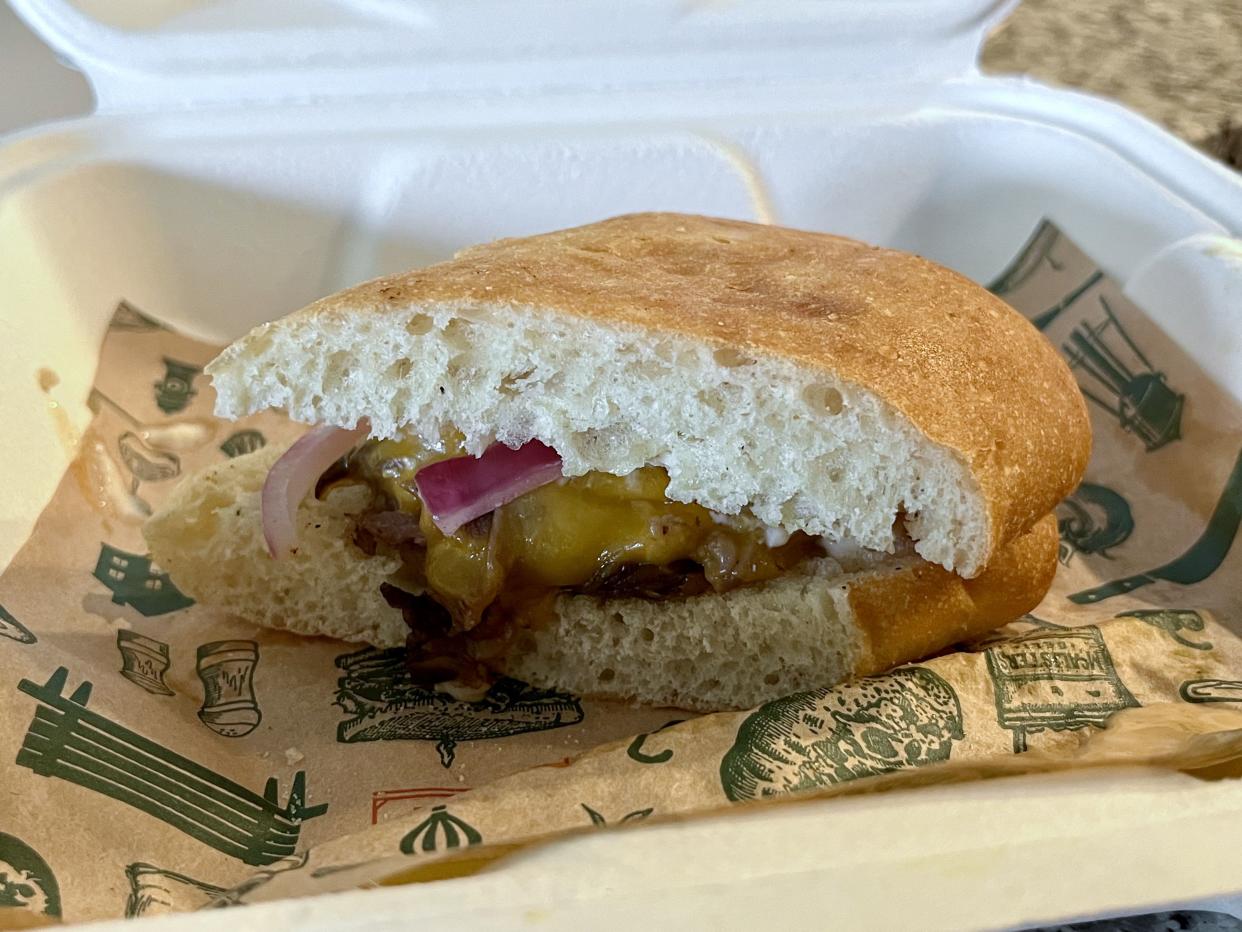the horseradish roast beef and cheese sandwich from McAlister's Deli