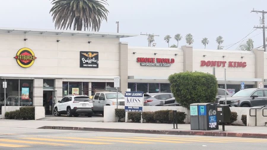 The plaza containing a Panda Express restaurant on the 1900 block of Lincoln Boulevard in Santa Monica where a 4-year-old girl was abducted on July 12, 2024. (TNLA