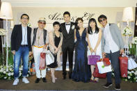 From left: Taiwanese veteran TV hosts Harlem Yu, <span class="st">Huang Zi Jiao, Chang Hsiao-yen, Alvin and Ella, Matilda Tao and husband Li Li-Ren</span>