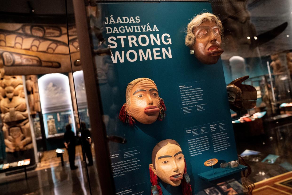Artifacts, dioramas, and representations of Native American culture from the northwest coast of North America are on display.