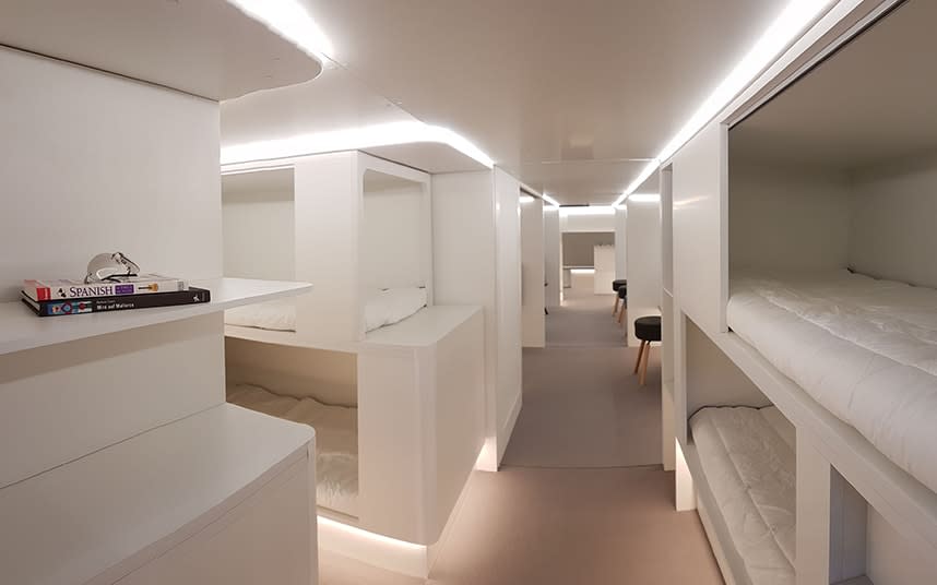 Economy passengers on board an A330 aircraft could soon be able to retire to a lower deck space with full flatbeds - AIRBUS
