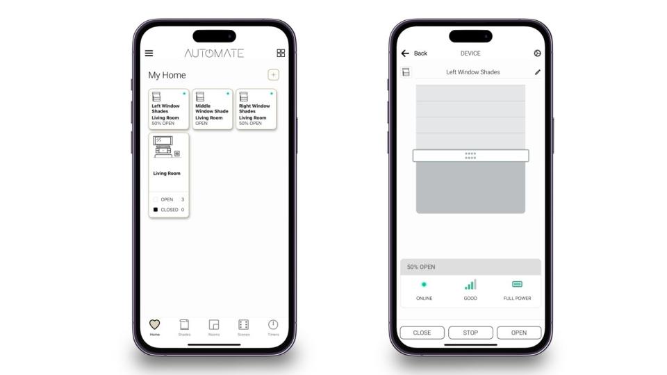 Automate Pulse 2 Hub review: Automate Pulse 2 app controls