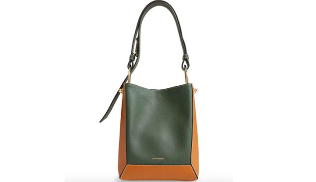 Strathberry Lana Midi Leather Bucket Bag - Green Bucket Bags