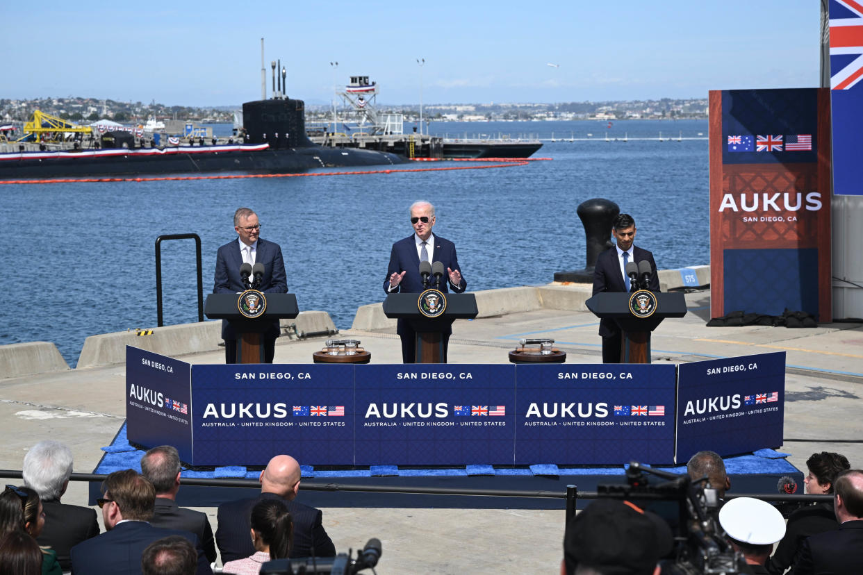 Rishi Sunak Attends San Diego AUKUS Meeting (Leon Neal / Getty Images)