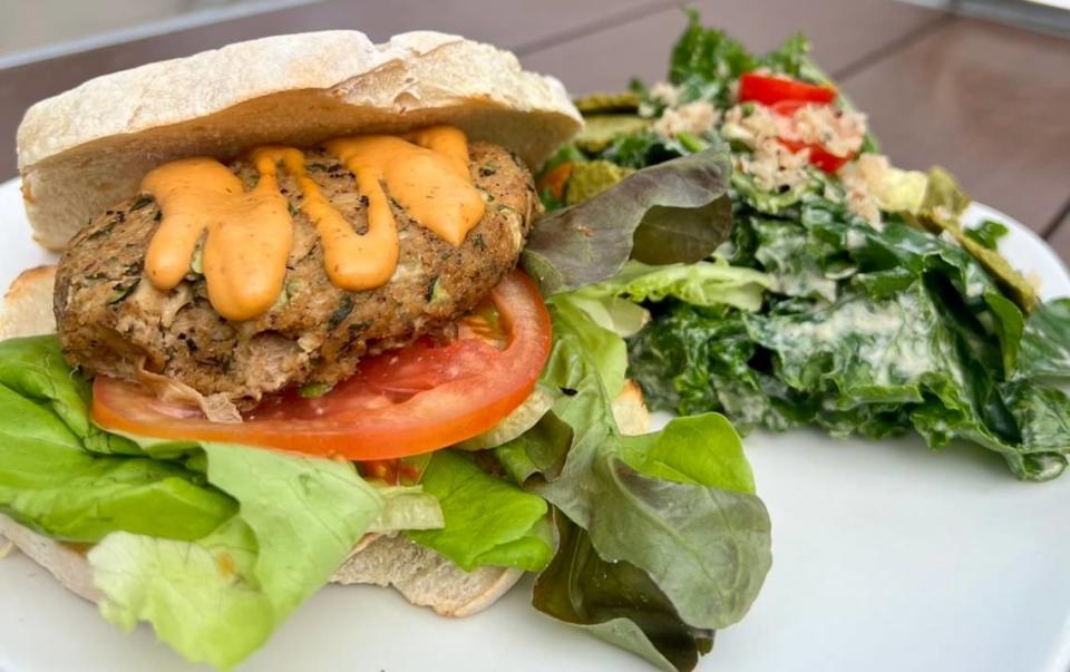 Living Kitchen’s Crab Cake Sandwich.