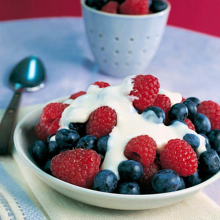 Fresh Berries with Maple Cream