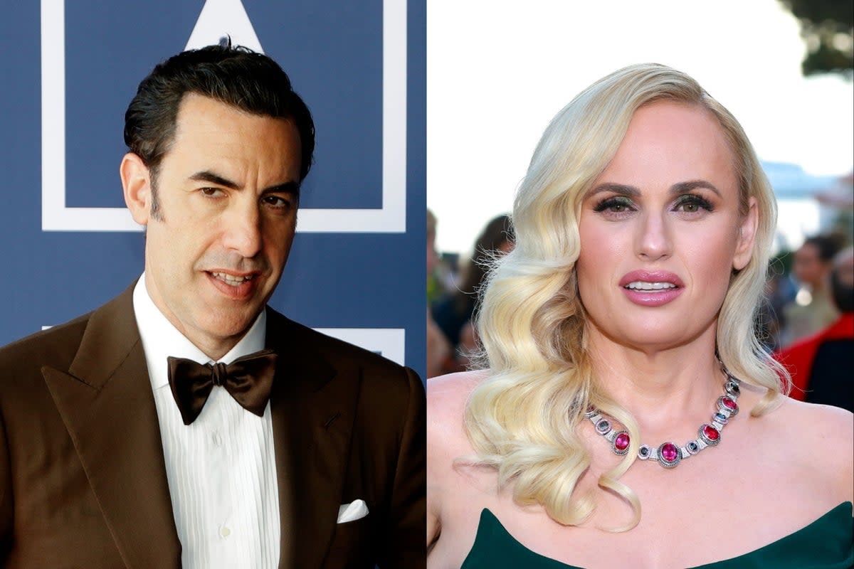 Sacha Baron Cohen and Rebel Wilson (Getty)