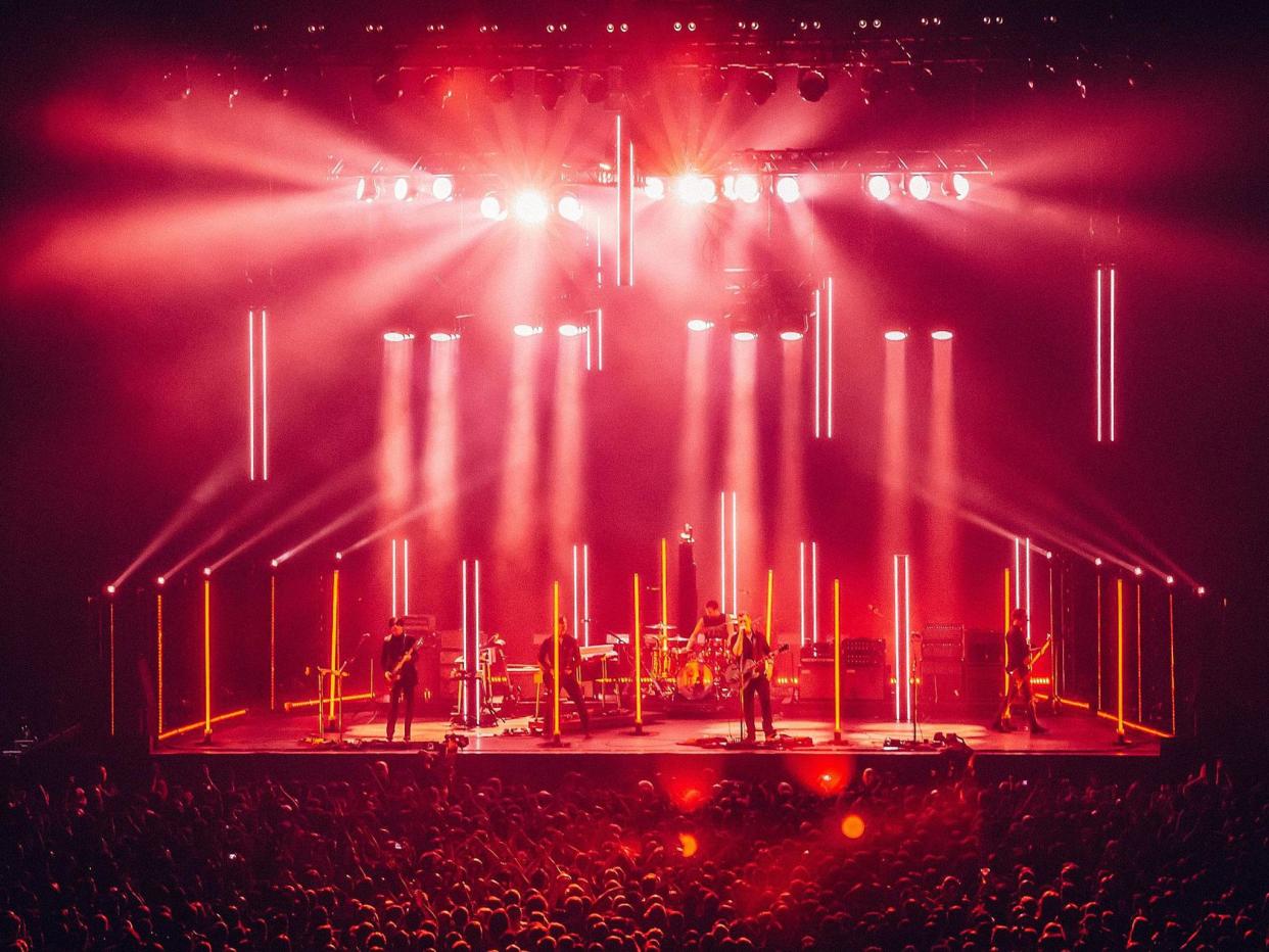 Queens of the Stone Age performing at London's O2 Arena: Luke Dyson