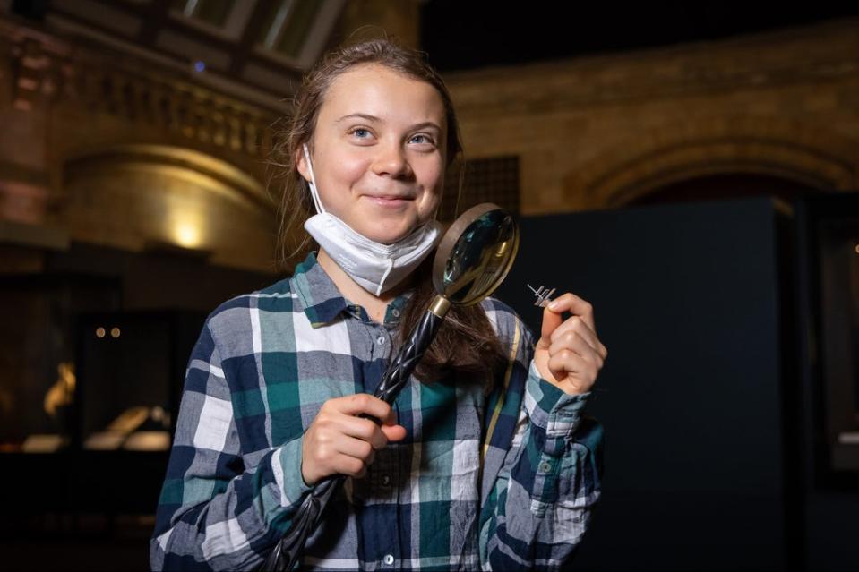 Greta Thunberg at the Natural History Museum on Friday (Tim P. Whitby/Getty Images)