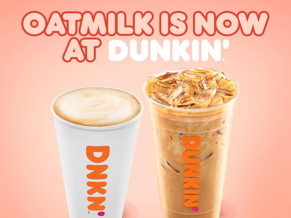 Dunkin' oat milk oatly