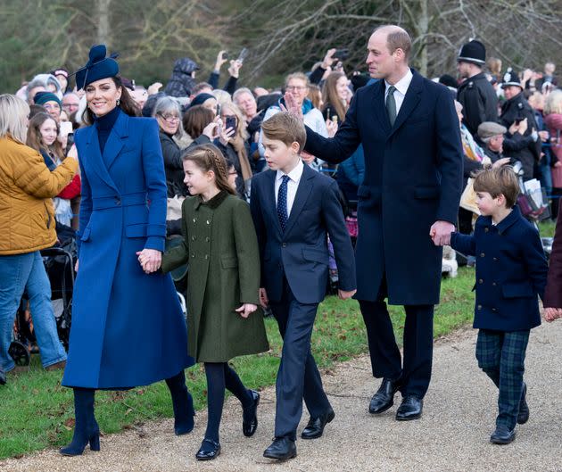 Kate with her family on Christmas Day