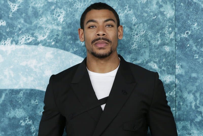 Aaron Pierre arrives on the red carpet at the "Old" New York premiere at Jazz at Lincoln Center in 2021 in New York City. File Photo by John Angelillo/UPI