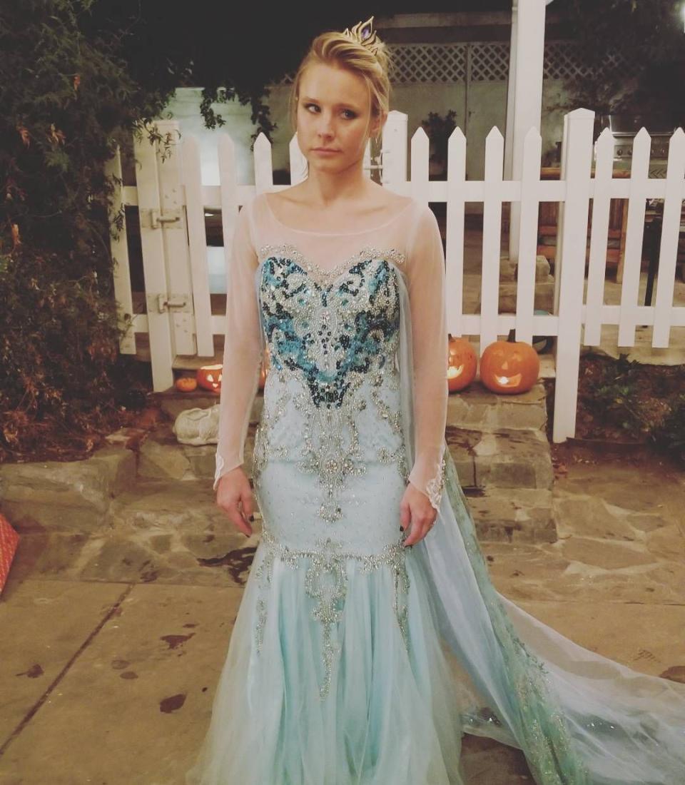 <p>When Kristen's daughter wanted her to dress up as Elsa (not Anna, who she actually played in <em>Frozen)</em>, she just had to "let it go." </p>