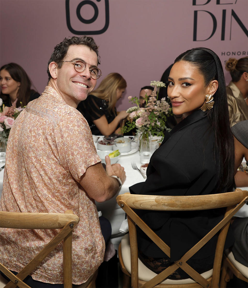 Adam Mosseri, Head of Instagram, Meta and Shay Mitchell attend The Hollywood Reporter Beauty Dinner Presented by Instagram, Sponsored by Upneeq, Honoring the Top Glam Squads in Hollywood at Holloway House on October 25, 2023 in West Hollywood, California.