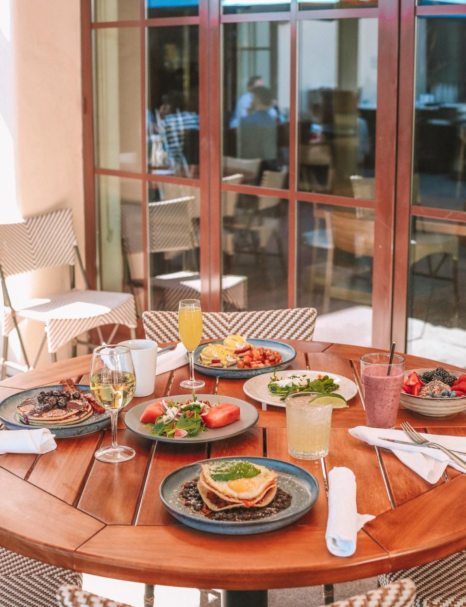 Brunch dishes at Rita&#x002019;s Cantina at the JW Marriott Scottsdale Camelback Inn Resort &amp; Spa.