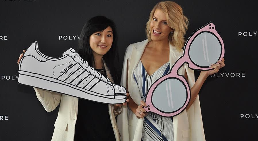 Jess Lee and Erin Holland at the launch of Polyvore in Australia.