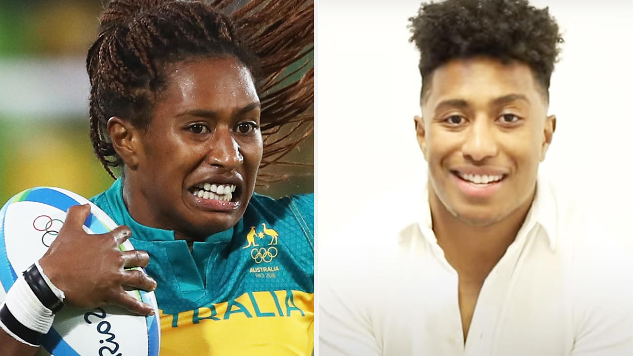 Ellia Green has opened up about his transition to identifying as male, speaking out against the exclusion of trans athletes. Pictures: Getty Images/YouTube