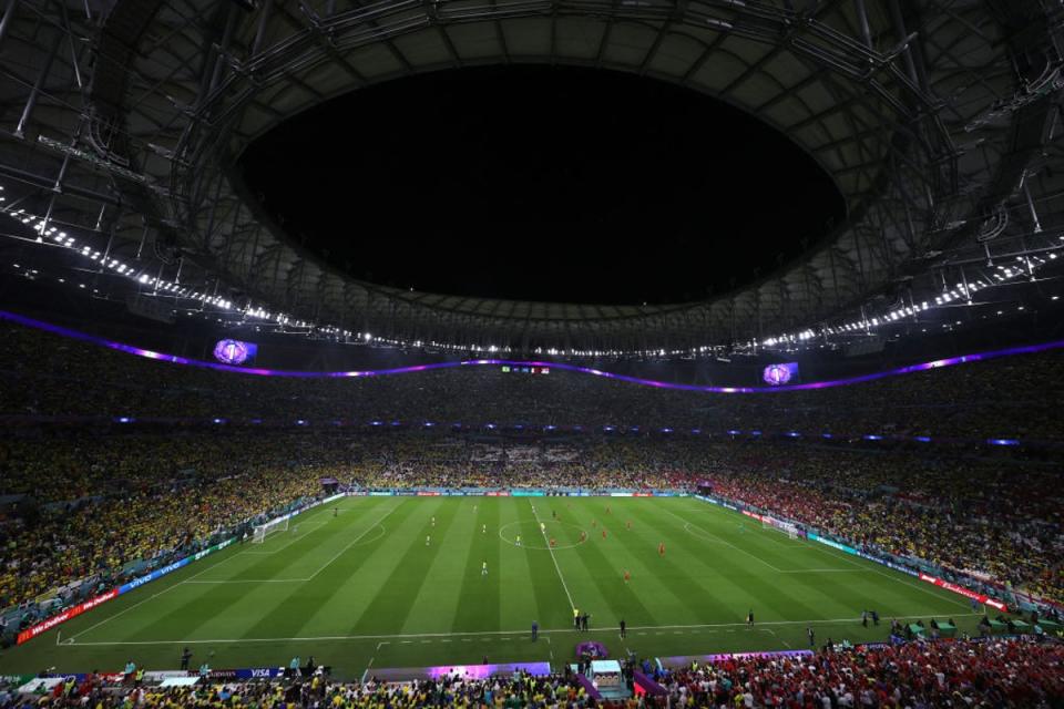 The Lusail Stadium during Brazil’s match against Serbia (Getty)