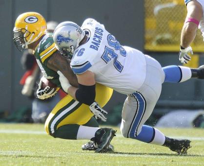 Jeff Backus of the Detroit Lions (Daniel Mears/ The Detroit News)