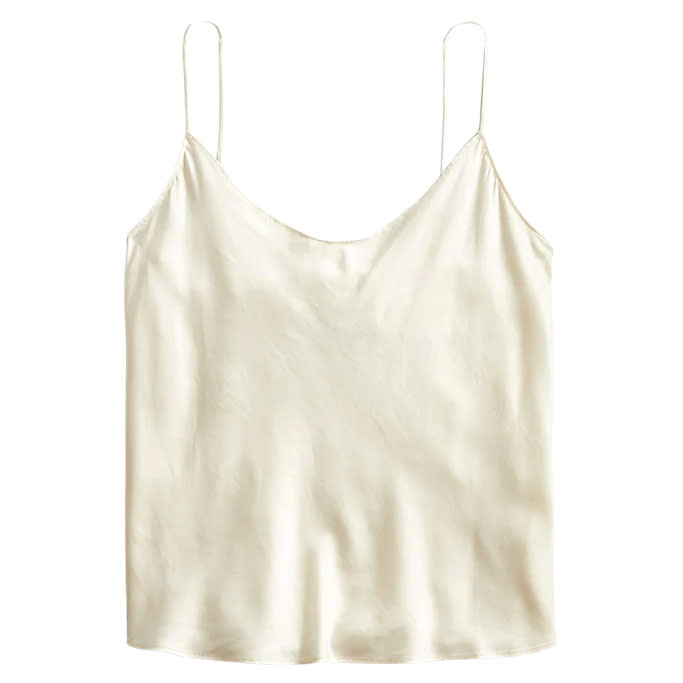 Washable silk charmeuse camisole top