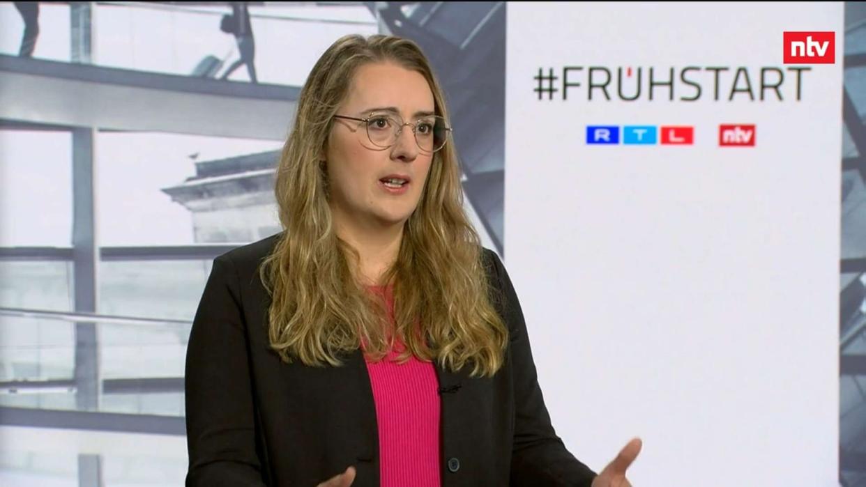 Grünen-Fraktionschefin Katharina Dröge stellte im "ntv Frühstart" klar, dass an Klimaschutz nicht gespart werden dürfe, um weitere Katastrophen einzudämmen. (Bild: RTL)