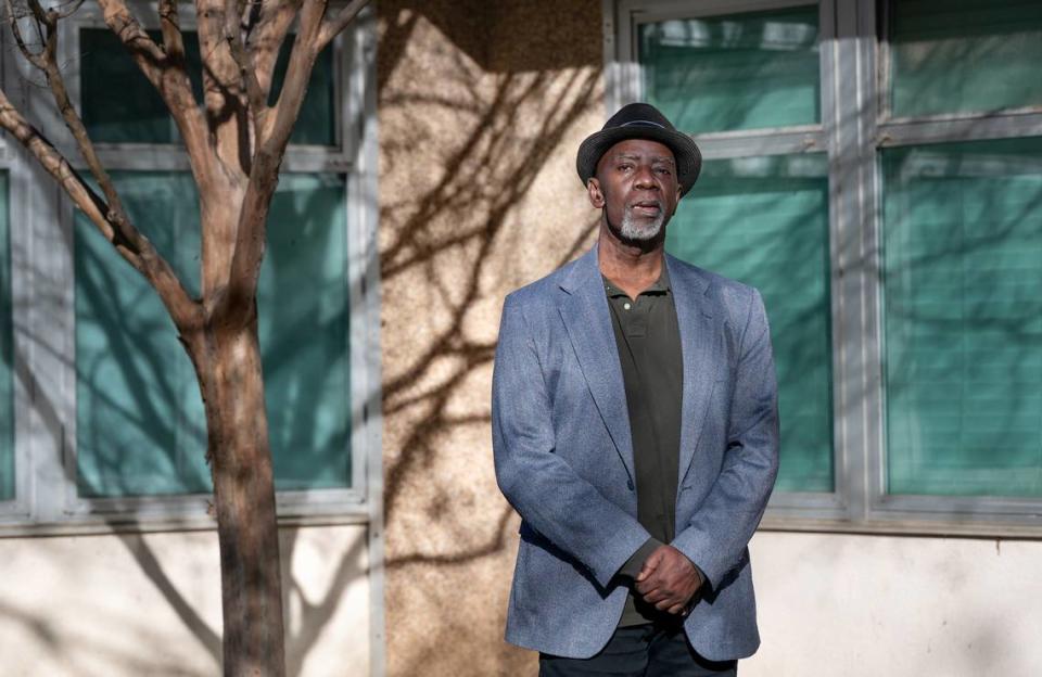 Ron DeLoach, chairman of the West Modesto People of Action Committee outside King-Kennedy Center in Modesto, Calif.,Thursday, Jan. 11, 2024. DeLoach is advocating for using the city’s vacant municipal golf course property for affordable housing.