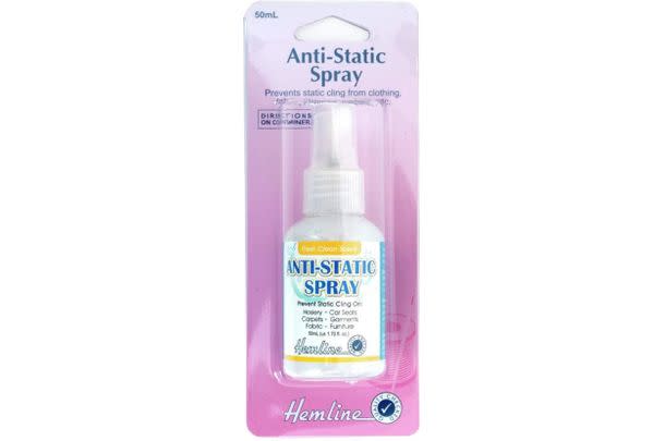 Prevent your spring skirts, dresses, and jumpsuits from sticking to themselves by using this anti-static spray on them.