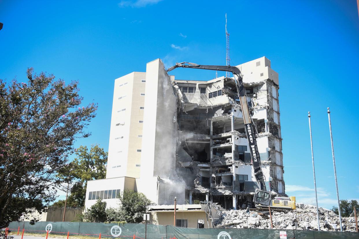 Section by section, the former Richmond County Jail off Walton Way is being demolished.