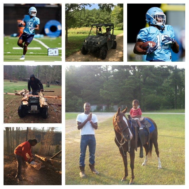 The many sides of North Carolina running back Ty Chandler.