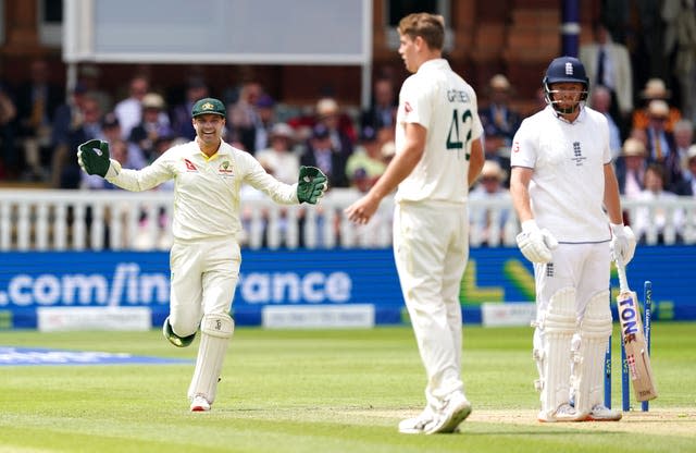 Alex Carey runs out Jonny Bairstow