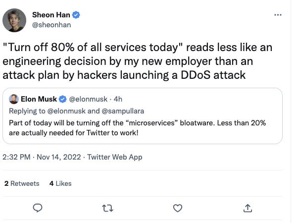 Sheon Han deleted a tweet in response to Elon Musk.