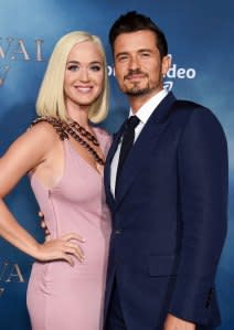 Katy Perry Wears a Onesie Covered in Orlando Bloom's Face