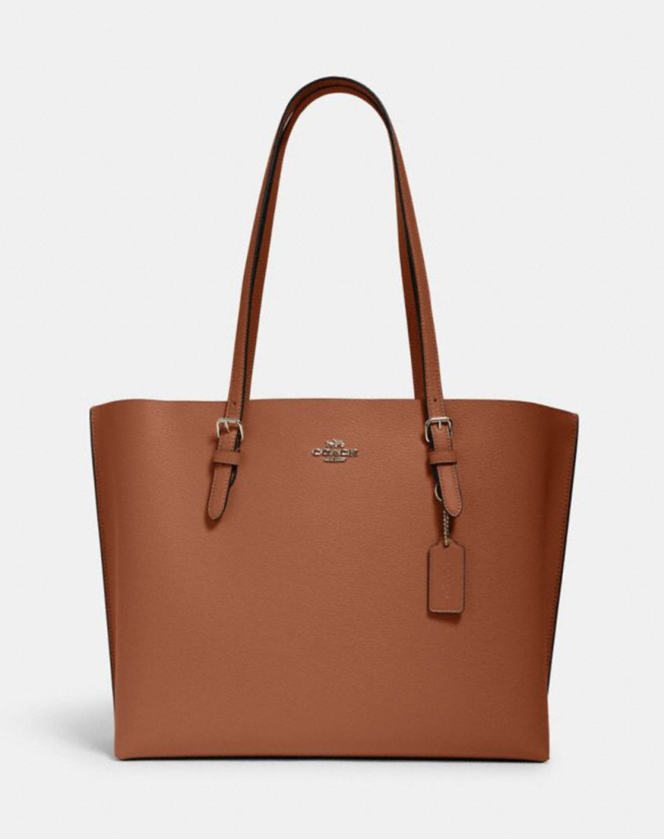 Mollie Tote in Redwood (Photo via Coach Outlet)