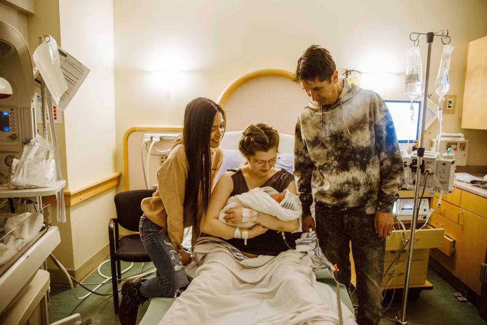 Couple in hospital with a surrogate