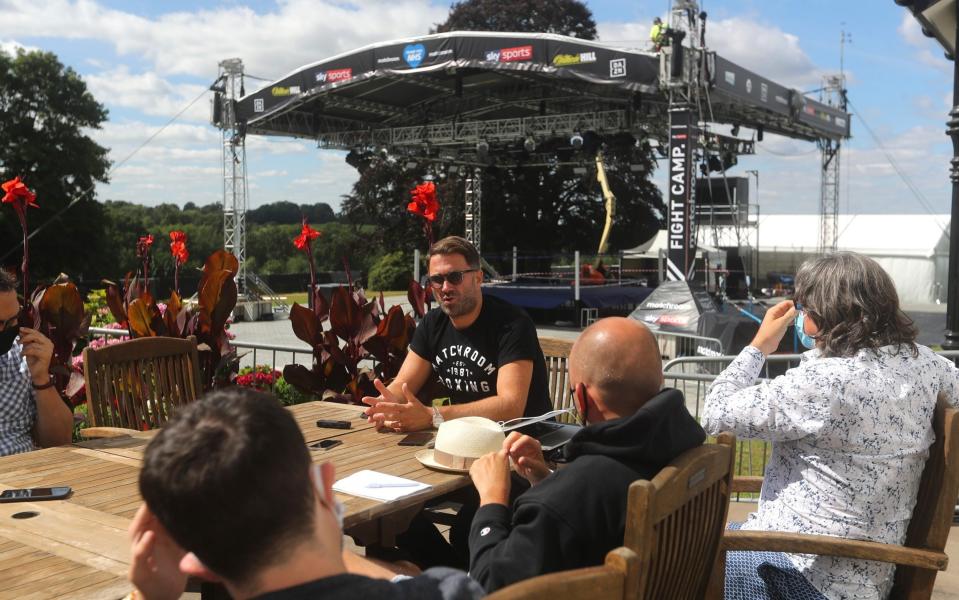 Eddie Hearn talking to the media ahead of the event - Getty Images