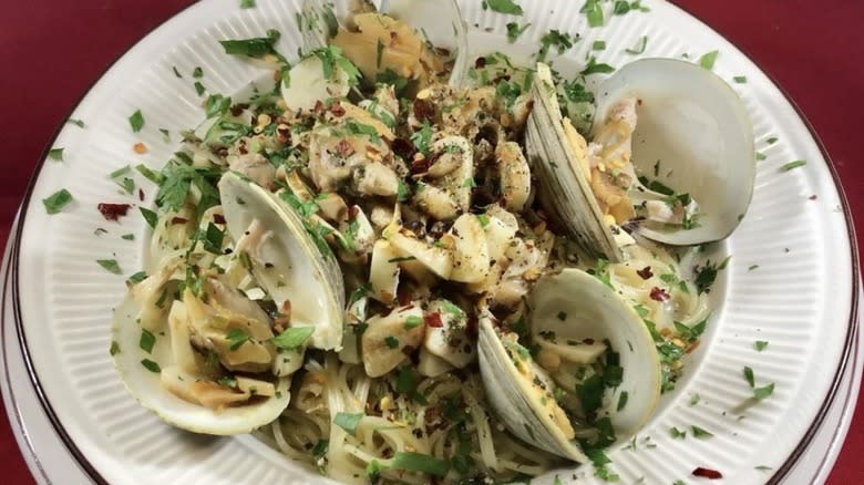 seafood pasta dish