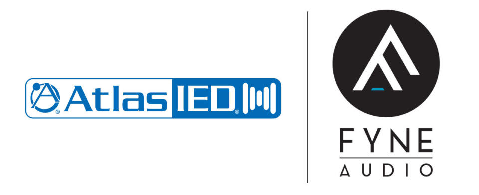 AtlasIED and Fyre Audio logo.