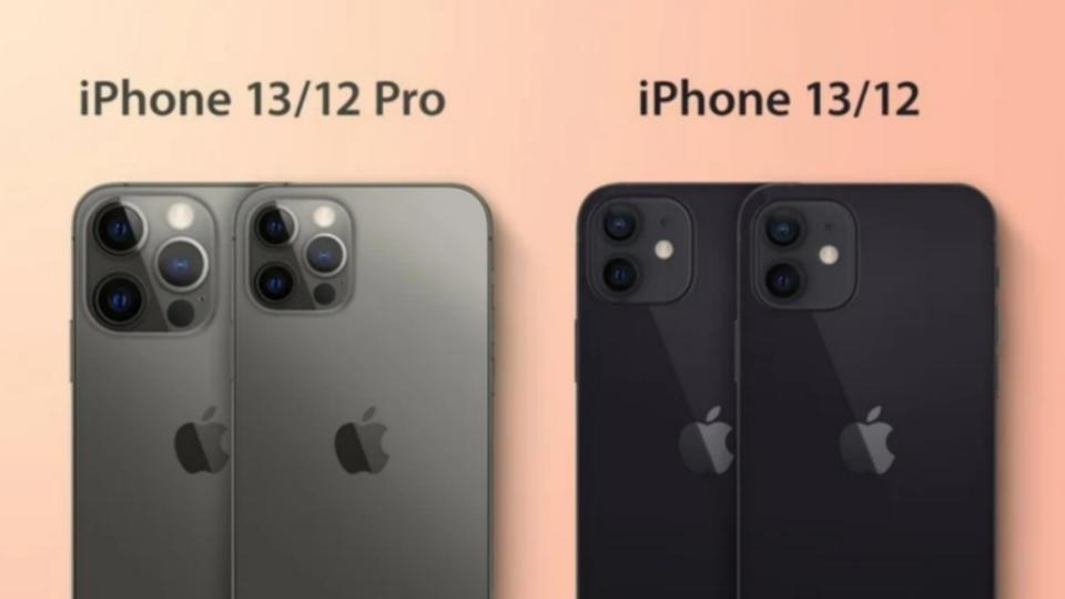 網路流傳iPhone13、12比較圖。（圖／翻攝macrumors）