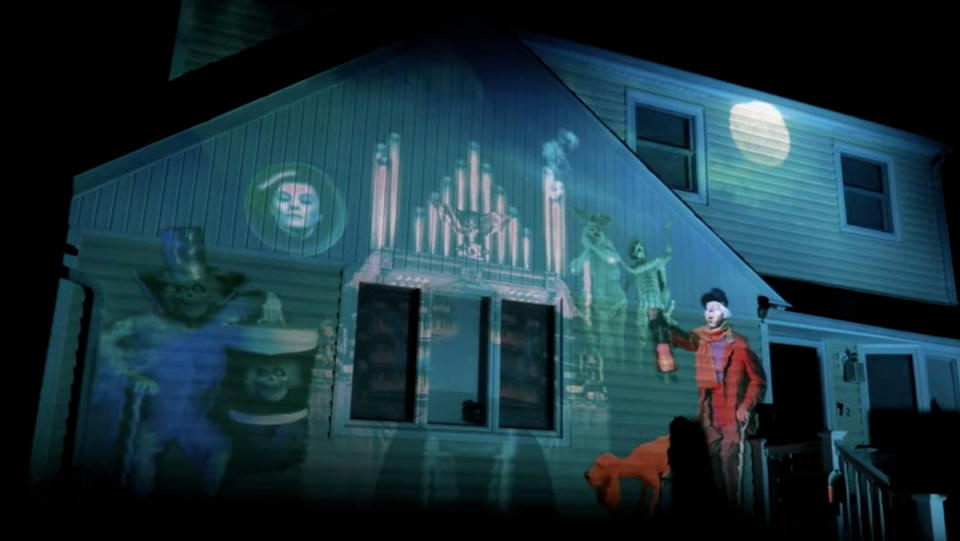 Haunted Mansion themed projections from Fitz Studios.