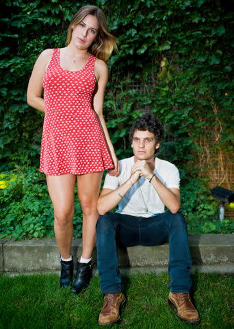 <p>Timothy Hiatt/Getty</p> Gus Wenner and Scout Willis of Gus and Scout pose for a portrait session during the Bumbershoot Music Festival at Seattle Center on August 31, 2013.